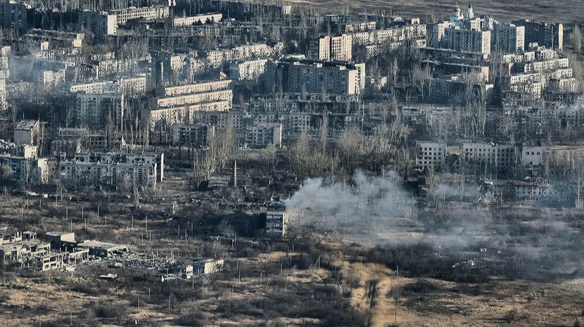 A view of Adviivka, 15 February 2024. Photo: Konstantin Liberov / Libkos / Getty Images