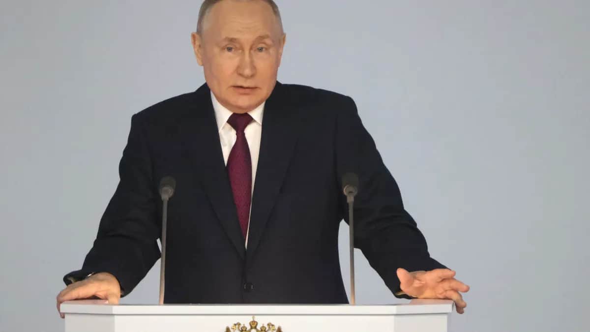 Послание Владимира Путина Федеральному собранию. Фото: Getty Images