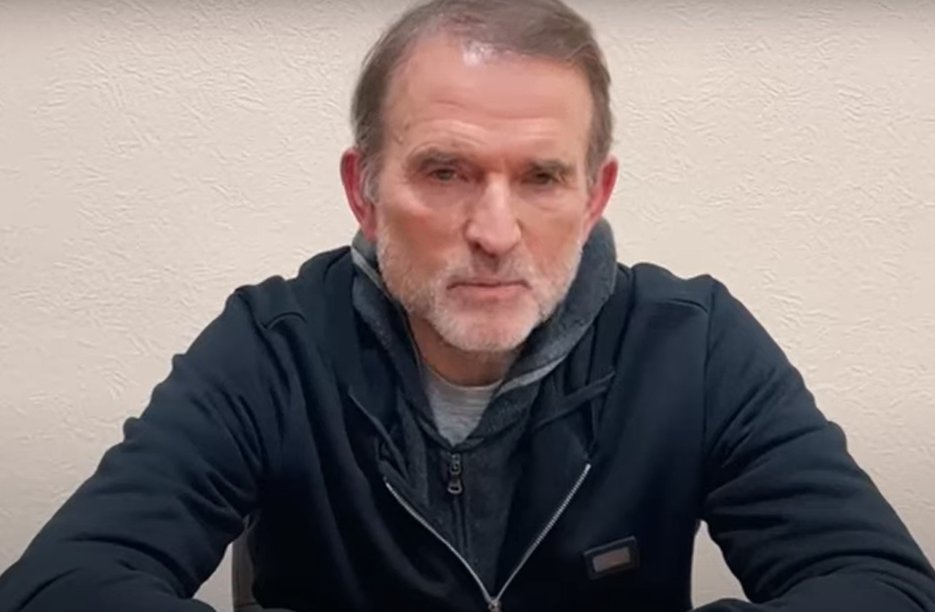 Скриншот видео допроса Виктора Медведчука, опубликованный СБУ