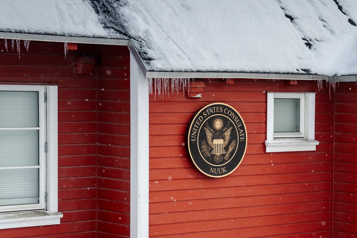 Здание консульства США в Нууке, Гренландия, 14 марта 2025 года. Фото: Mads Claus Rasmussen / EPA