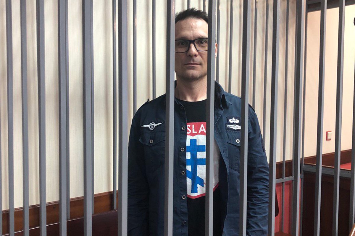 Вячеслав Попов во время суда. Фото из личного архива Анастасии Нехаевой