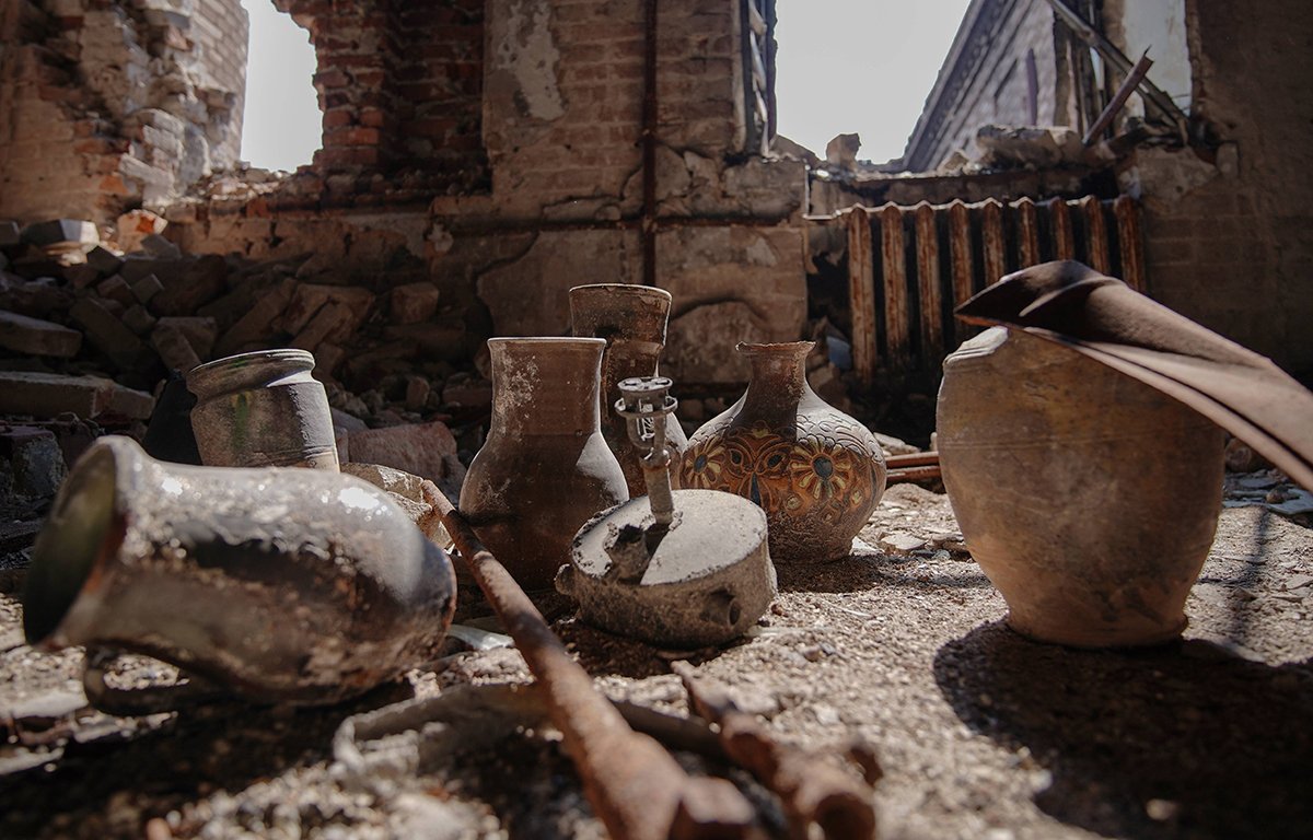 Историко-краеведческий музей, разрушенный в результате артиллерийского обстрела, Мариуполь, Украина, 28 августа 2023 года. Фото: Alexandr Suhov / IMAGO / Scanpix / LETA