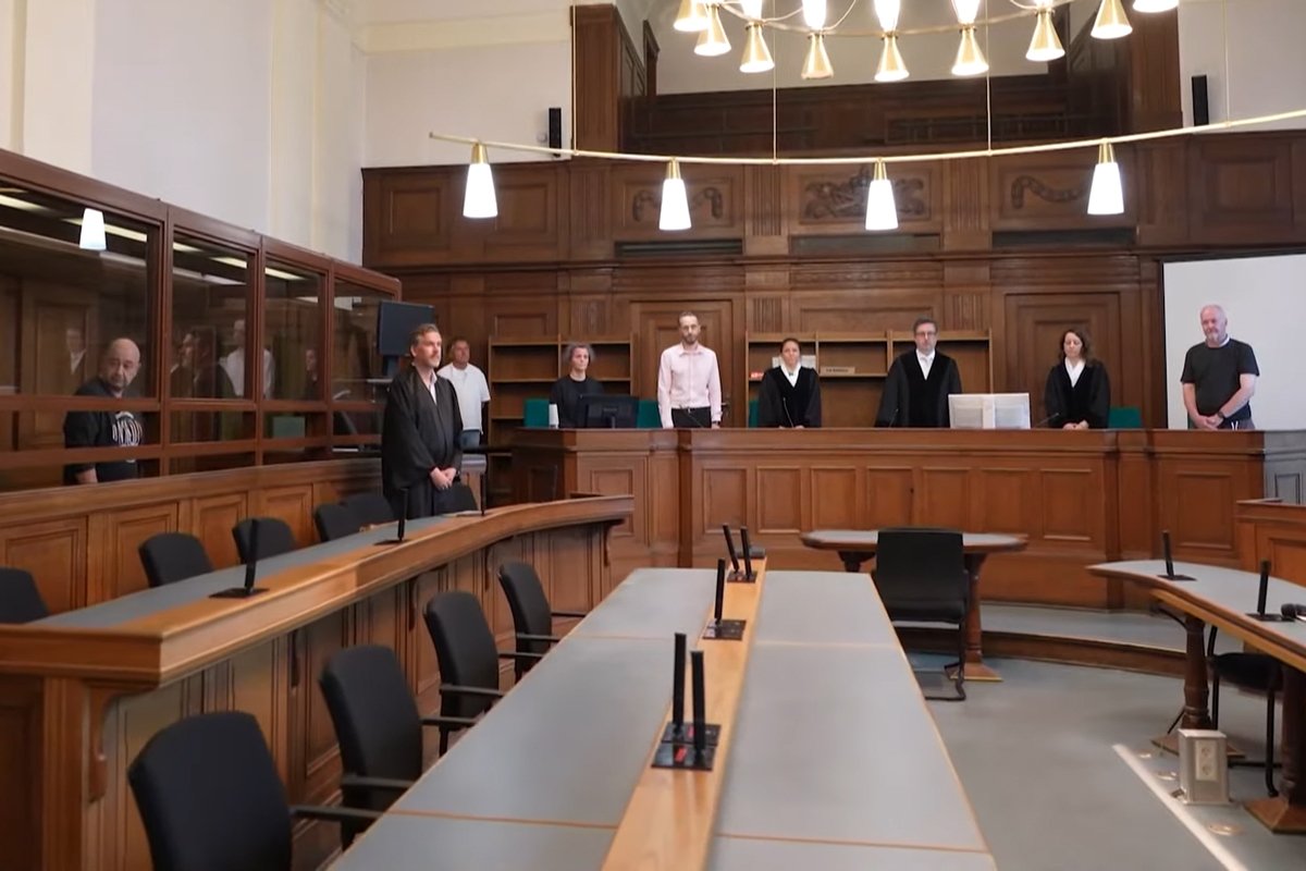 Заседание суда по делу Баграша, Берлин, июль 2024 года. Фото: DW /  YouTube