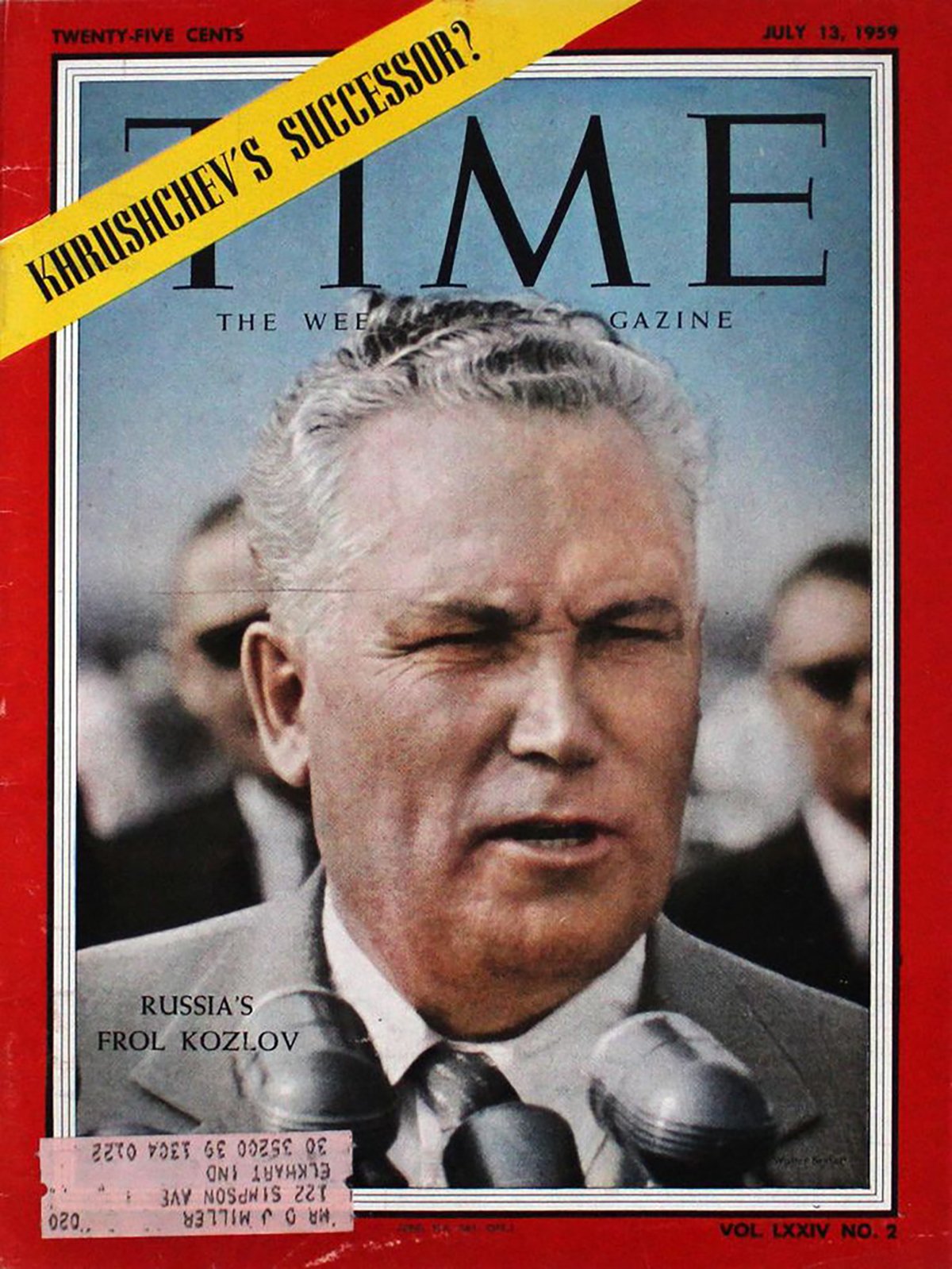 Фрол Козлов на обложке журнала «Time». Фото:  pinterest.com