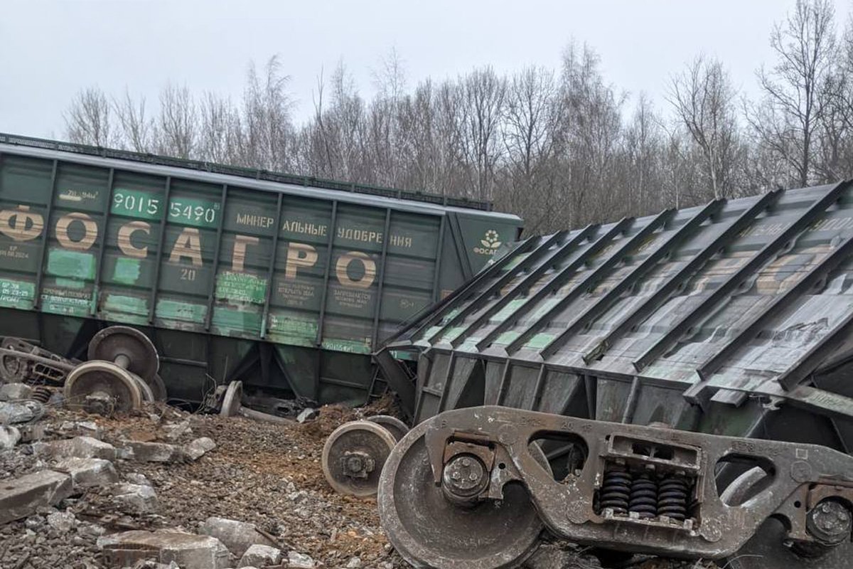 Последствия схода вагонов в Рязанской области, 11 ноября 2023 года. Фото:  Московская межрегиональная транспортная прокуратура