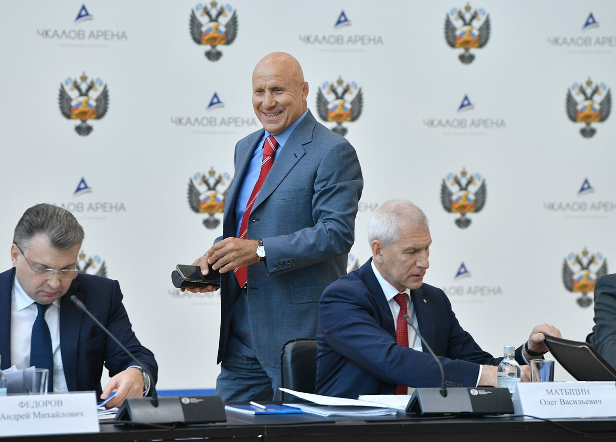 Михаил Мамиашвили во время заседания коллегии Министерства спорта, Москва, 6 сентября 2023 года. Фото: Антон Новодережкин / Коммерсантъ / Sipa USA / Vida Press