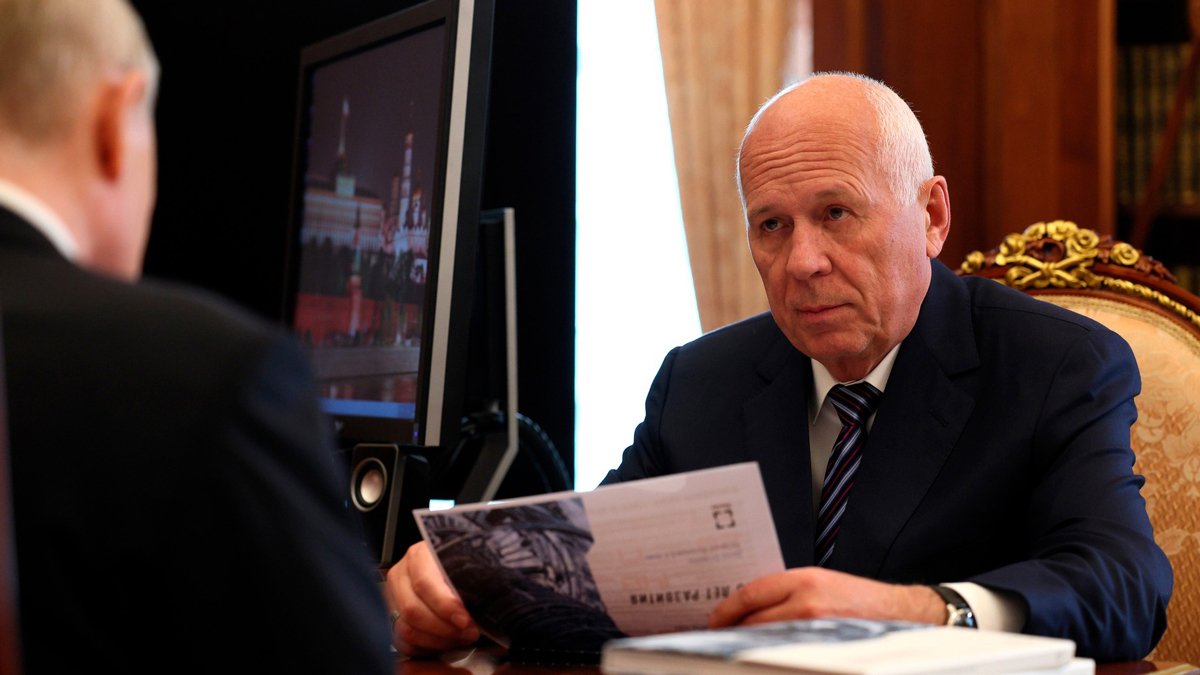 Глава «Ростеха» Сергей Чемезов на встрече с Путиным, Москва, 7 августа 2023 года. Фото:  Kremlin